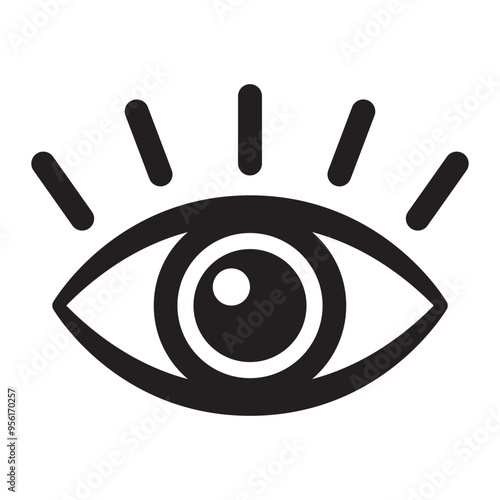 Human eye icon, eyeball vector icon.