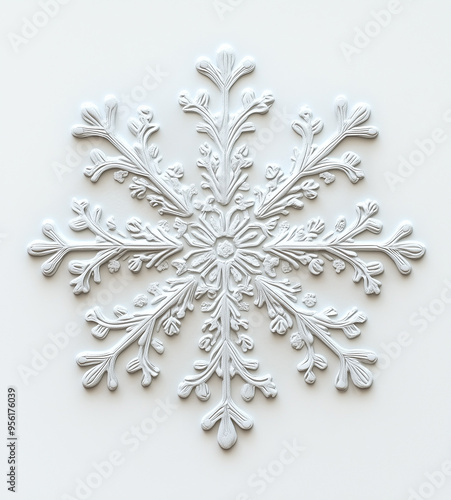 silver snowflake on a white background