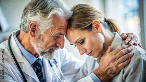 Wallpaper Mural Doctor Comforting Patient, Showing Empathy And Support. Torontodigital.ca