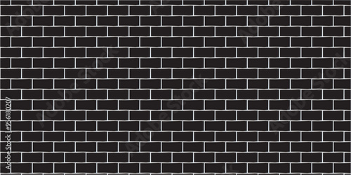 Vector black and grey brick wall background. architecture construction stone block brick wallpaper. seamless building cement concrete wall grunge background. 