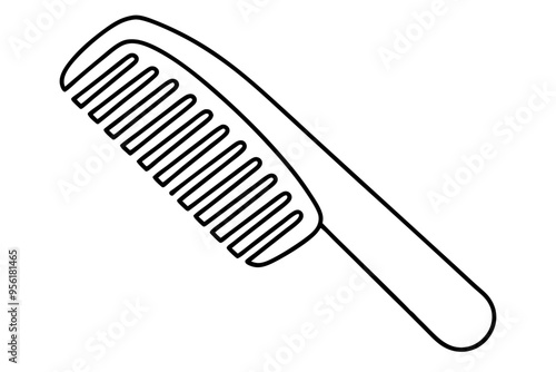 Hair comb line art 
