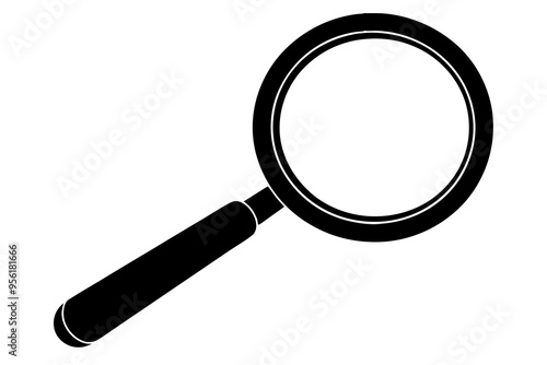 Magnifying glass icon. Vector illustration 