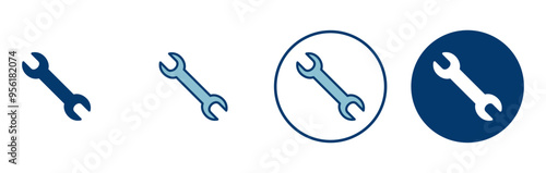 wrench icon vector isolated on white background. Wrench vector icon. Spanner symbol