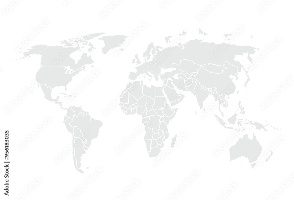World map.United States, China, Russia, Germany, United Kingdom, Japan, France, India, Brazil, Canada, Italy. Grayscale,isolated on white background World map.United States, China, Russia, Germany, United Kingdom, Japan, France, India, Brazil, Canada, Italy. Grayscale,isolated on white background