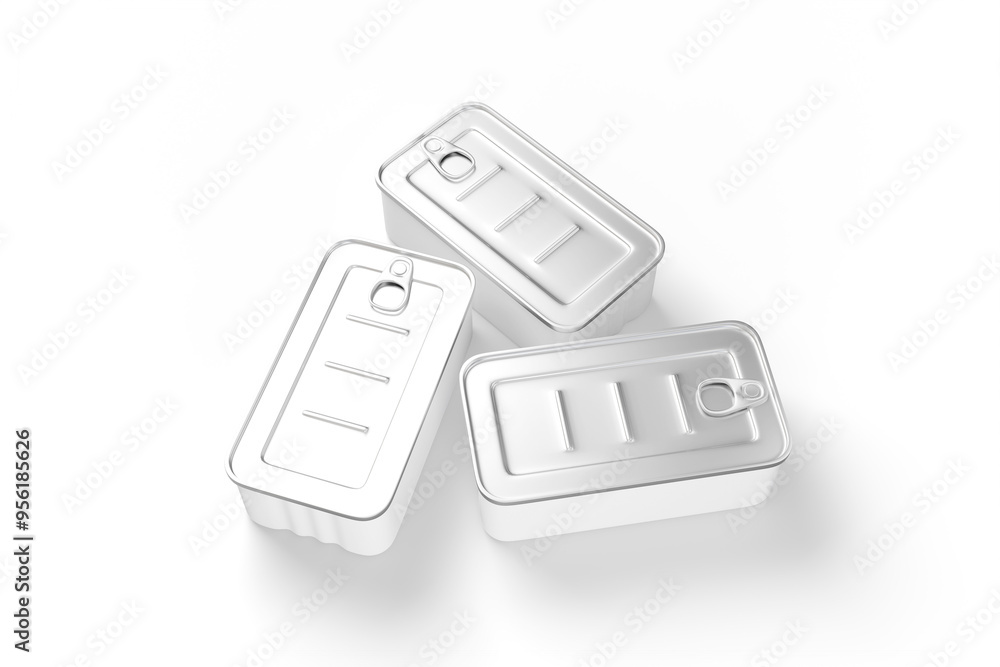 Tin can for food preservation such as sardines mackerel tuna Isolated with transparent shadow Tin can for food preservation such as sardines mackerel tuna Isolated with transparent shadow