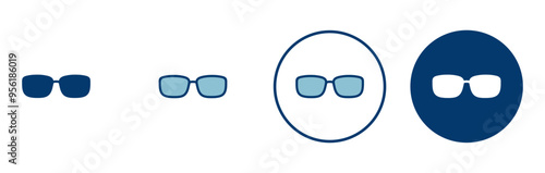 Glasses icon vector isolated on white background. Stylish Eyeglasses. Glasses vector. Optical concept