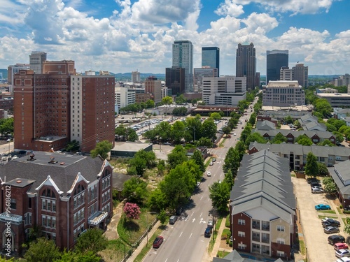 City skyline of downtown Birmingham, Alabama, United States. photo