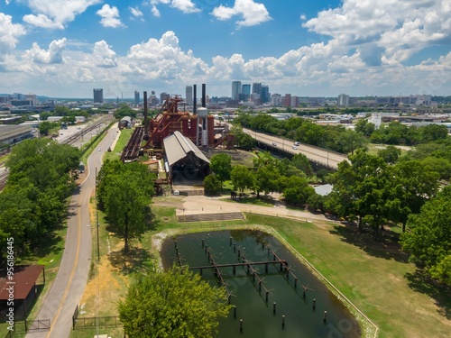 Sloss Furnaces National Historic Landmark in downtown Birmingham, Alabama, United States. photo