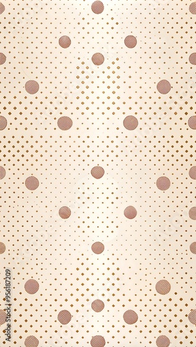 Elegant Bronze Dots on Cream Background Seamless Pattern