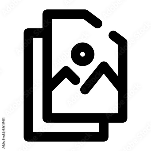 copy, picture, image, media, multimedia outline icon