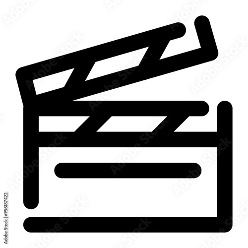 clip, movie, film, director, media, multimedia outline icon