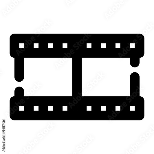 clip, film, movie, media, multimedia outline icon
