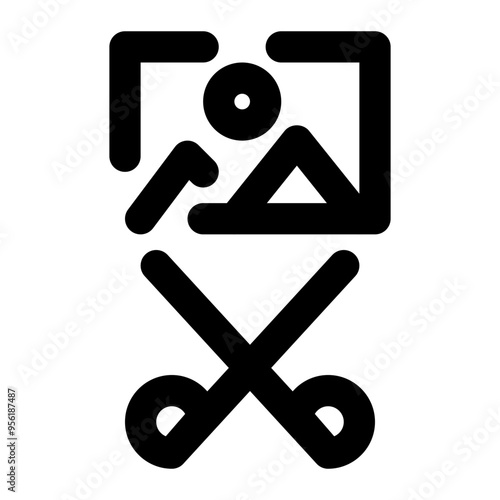 cut, picture, image, media, multimedia outline icon