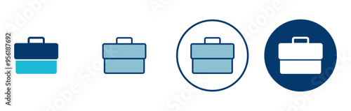 Briefcase icon vector isolated on white background. Briefcase vector icon