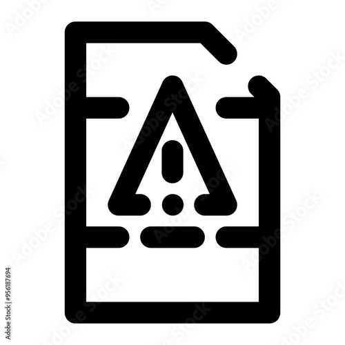 error video file, error, video, file, media, multimedia outline icon