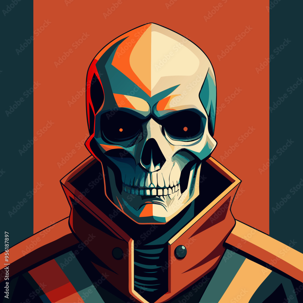 vector illustration of skull