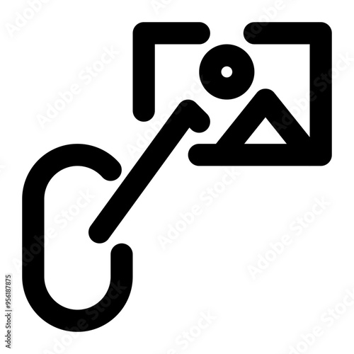 link, picture, image, media, multimedia outline icon
