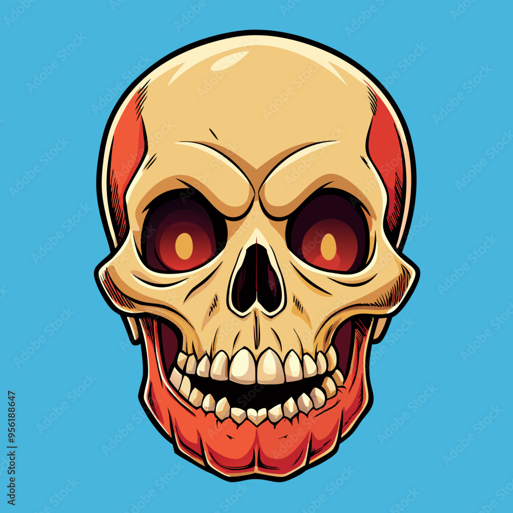Fototapeta premium vector illustration of skull
