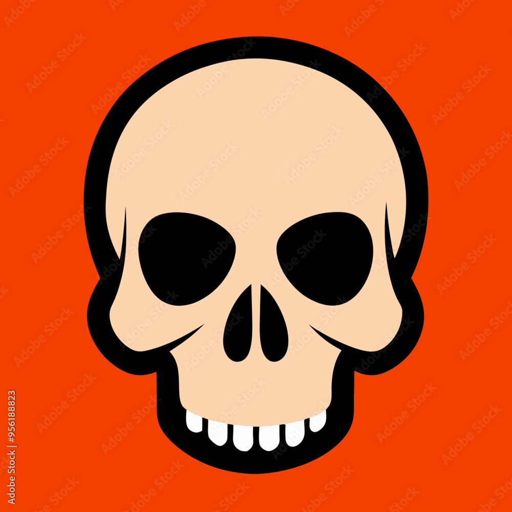Fototapeta premium vector illustration of skull
