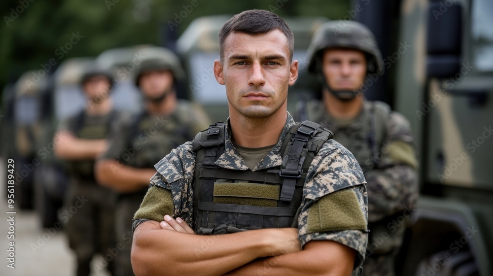 Fototapeta premium Soldier Portrait.