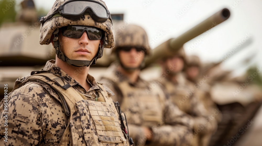 Fototapeta premium Soldier in Camo.