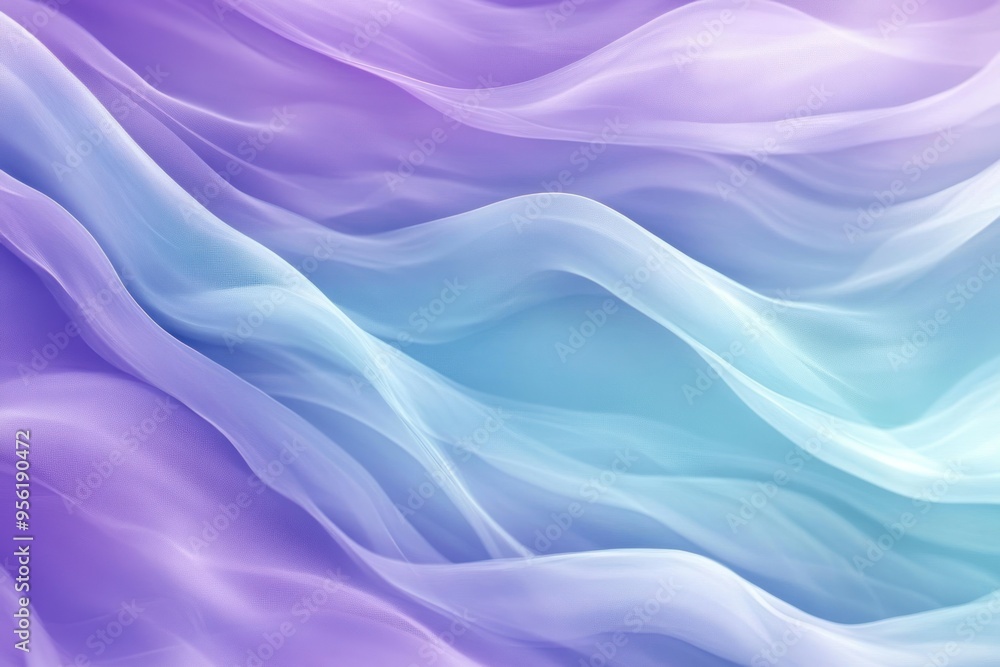 Abstract waves of pastel colors flowing gracefully. Liquid curves. Blue and purple flow with wavy gradient background. Abstract waves of pastel colors flowing gracefully. Liquid curves. Blue and purple flow with wavy gradient background.