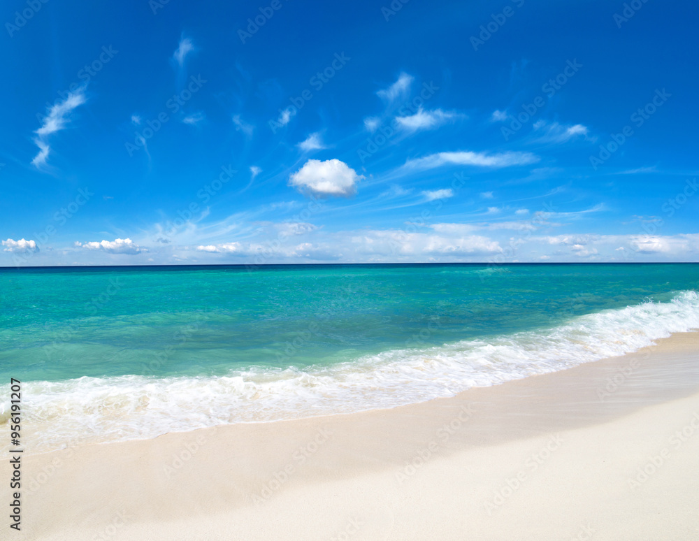 tropical Maldives island with white sandy beach and sea tropical Maldives island with white sandy beach and sea