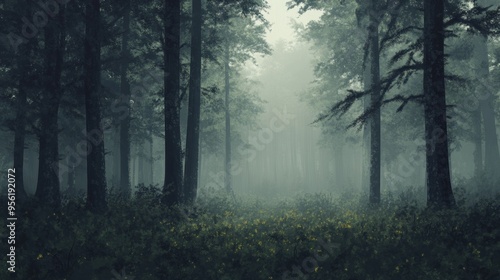 Misty Forest Path