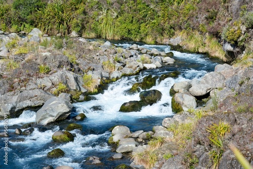 water raging over the rocks, The Mahuia Rapids, Tongariro National Park