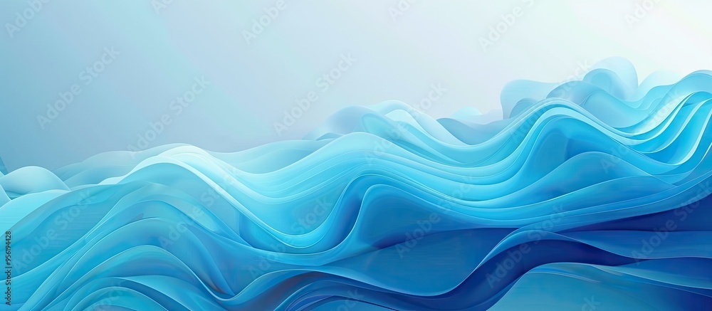 Smooth blue curve design blending with blurred lines creates a light blue gradient abstract banner background with ample copy space image Smooth blue curve design blending with blurred lines creates a light blue gradient abstract banner background with ample copy space image