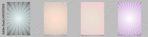 Abstract ray burst brochure background collection