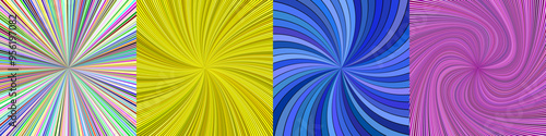 Abstract geometric ray burst background set