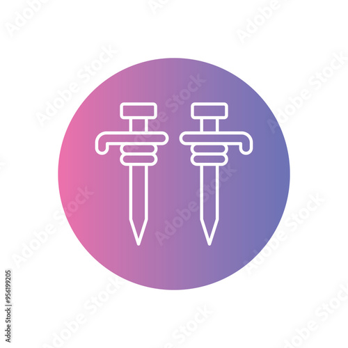 Tent Peg  icon vector stock illustration photo