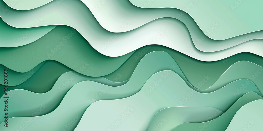 Fototapeta premium Abstract aqua green background vector presentation