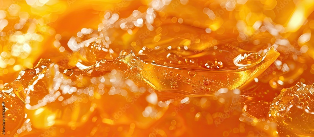 Close up of apricot marmalade with copy space image in focus Close up of apricot marmalade with copy space image in focus