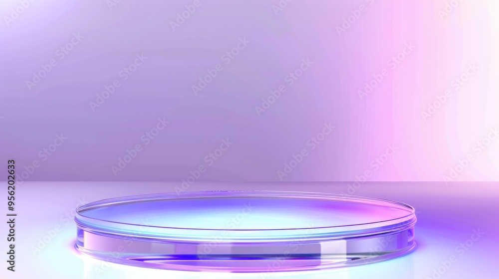 Glass Pedestal in Pastel Light Glass Pedestal in Pastel Light