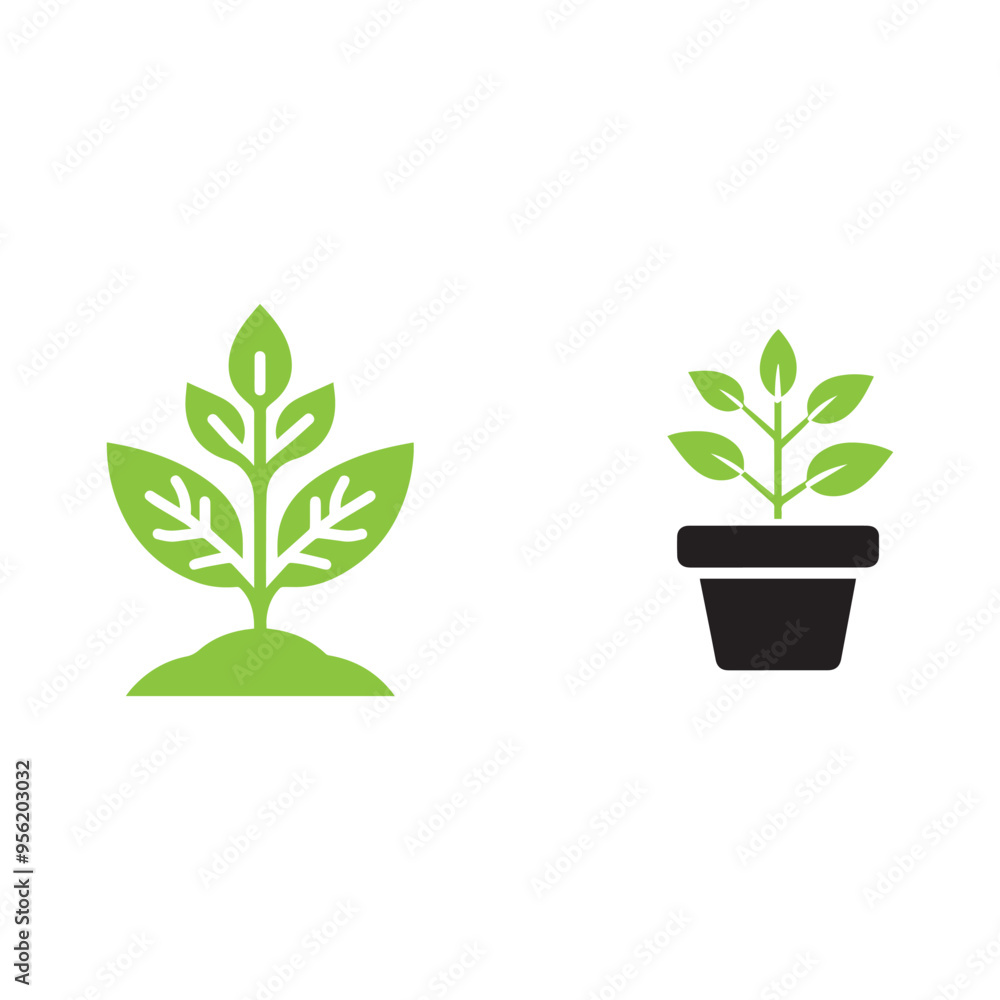 plant icon design template plant icon design template