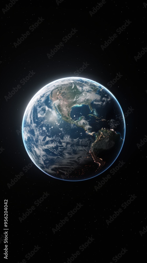 Fototapeta premium A realistic view of the world
