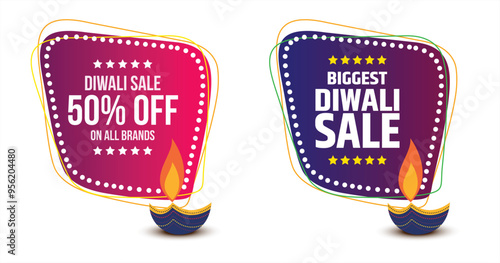 Diwali Sale Advertisement concept, Banner, Poster, Design vector template, Creative flyer concept, 