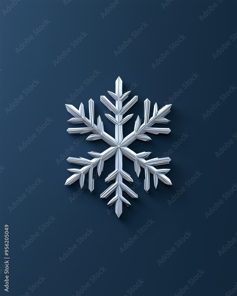 Detailed 3D-rendered snowflake on a dark background Detailed 3D-rendered snowflake on a dark background