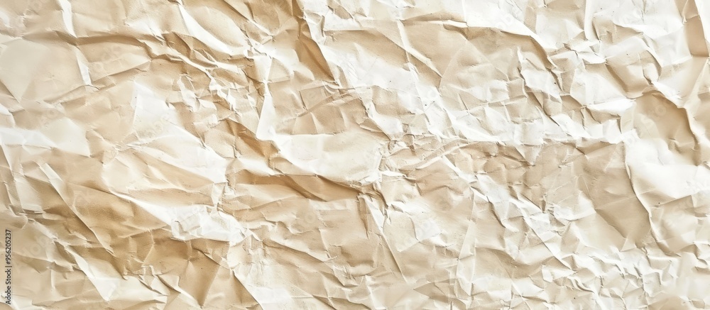 Blank cream colored recycled kraft paper texture with crumpled pale brown paper texture for a vintage background including copy space image Blank cream colored recycled kraft paper texture with crumpled pale brown paper texture for a vintage background including copy space image