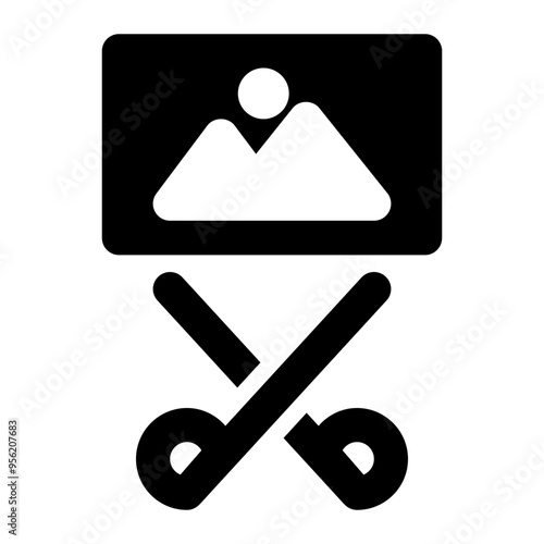cut, picture, image, media, multimedia solid or glyph icon