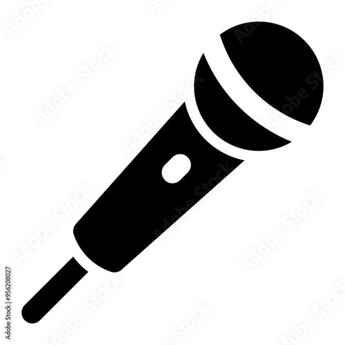 microphone, mic, voice, media, multimedia solid or glyph icon