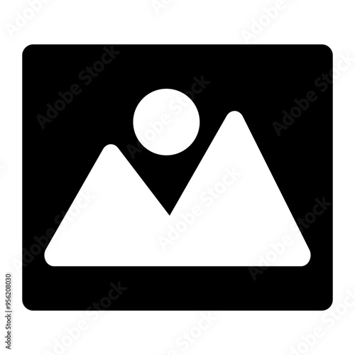 picture, image, gallery, media, multimedia solid or glyph icon