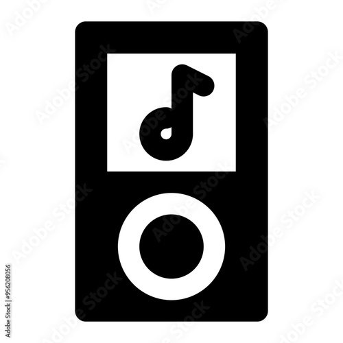 player, mp3, device, music, media, multimedia solid or glyph icon