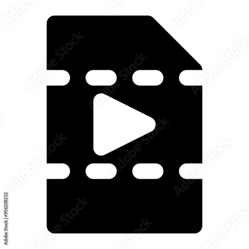 video file, file, video, media, multimedia solid or glyph icon