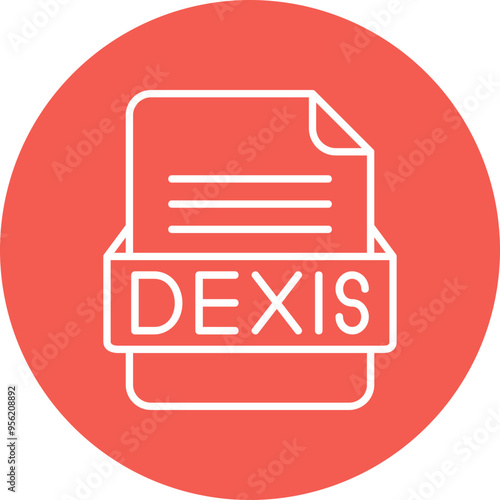 DEXIS File Format Vector Icon Design