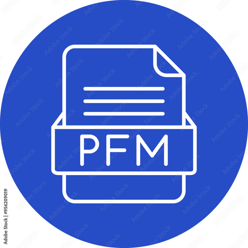 PFM File Format Vector Icon Design PFM File Format Vector Icon Design