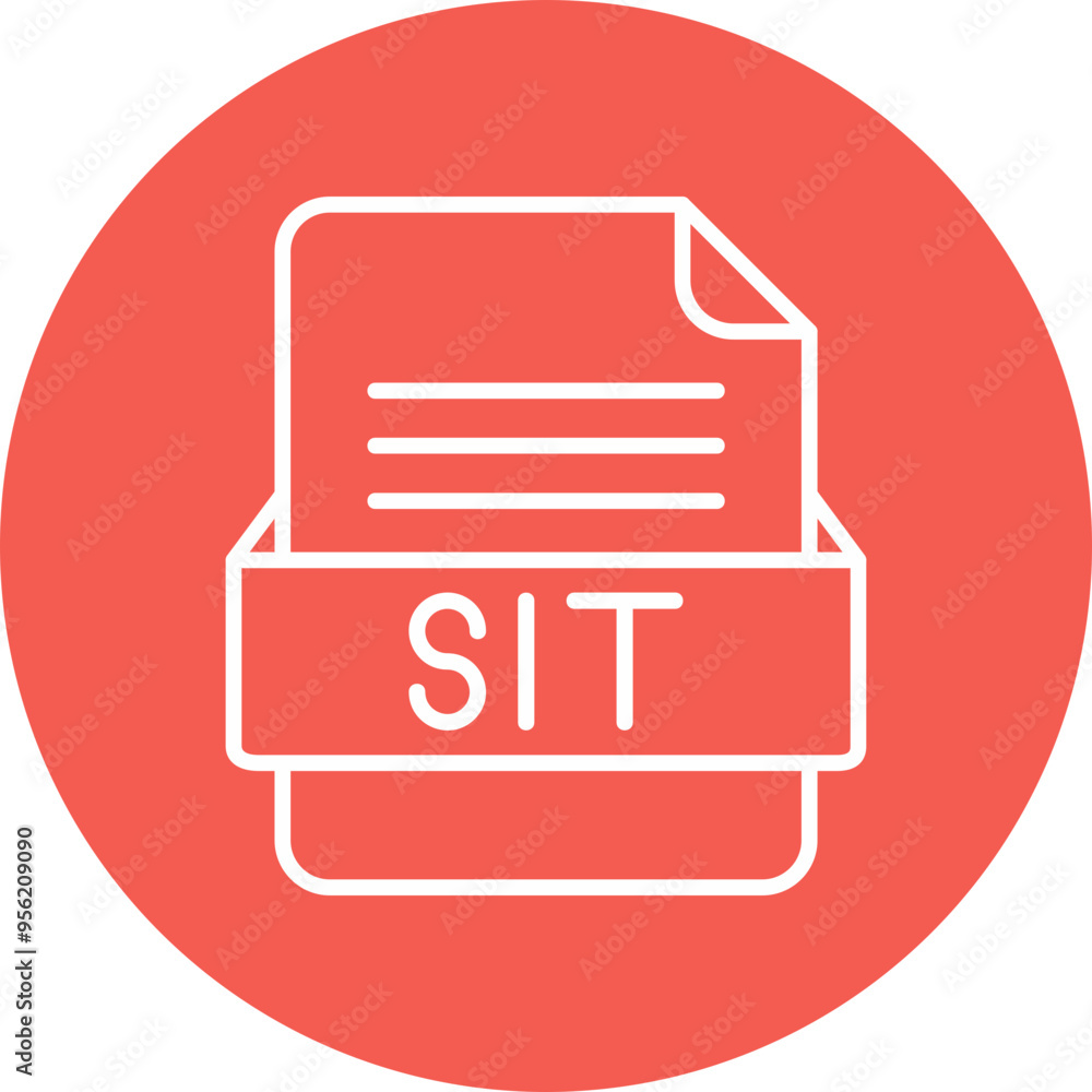 SIT File Format Vector Icon Design SIT File Format Vector Icon Design