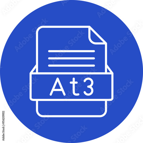 At3 File Format Vector Icon Design photo